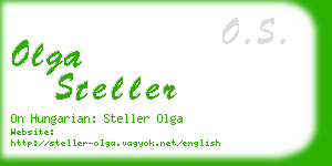 olga steller business card